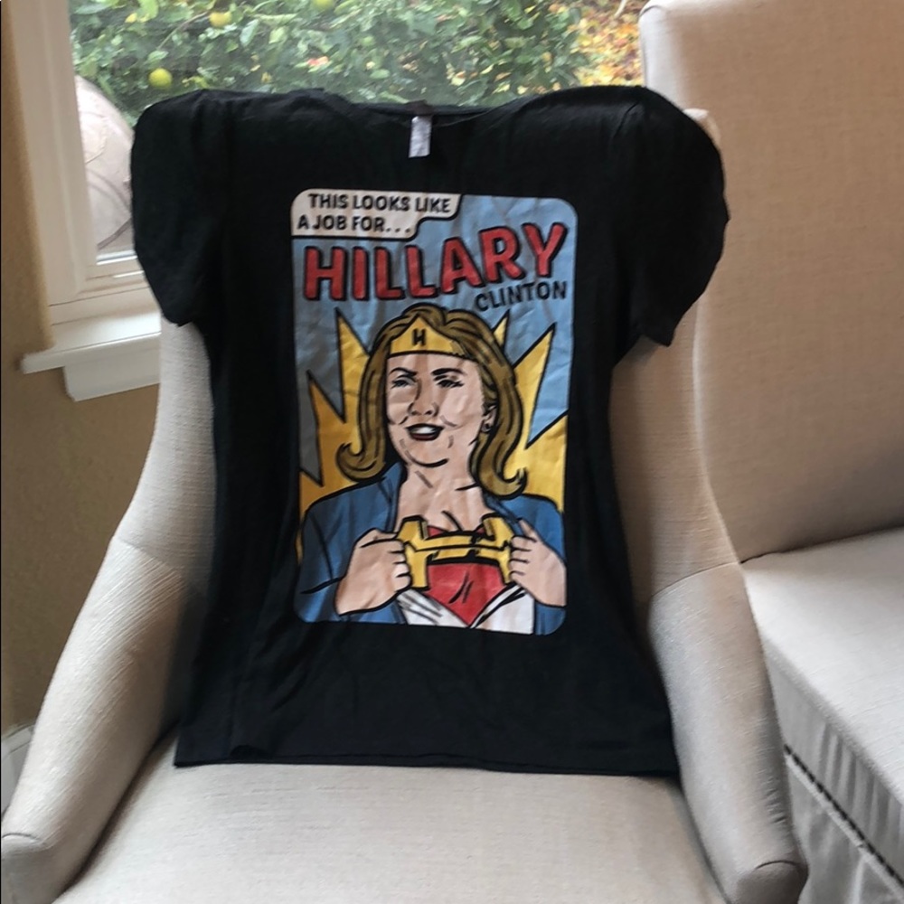 Hillary Clinton Screen Print T-Shirt Sz L